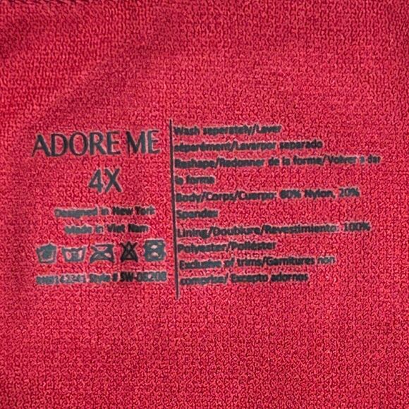 NWT Adore Me Vivien Swimwear High Waist Deep Red Polka Dot Bikini Bottom Plus 4X - Picture 9 of 10